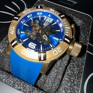 Mickey Mouse Gold and Blue Men's Watch